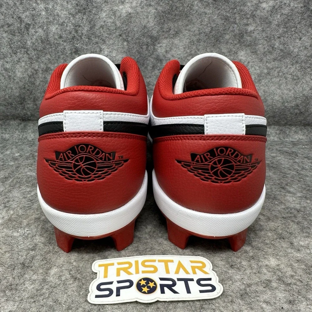Nike Air Jordan 1 Low MCS Baseball Cleats Mens Size 16 Chicago Red Black White